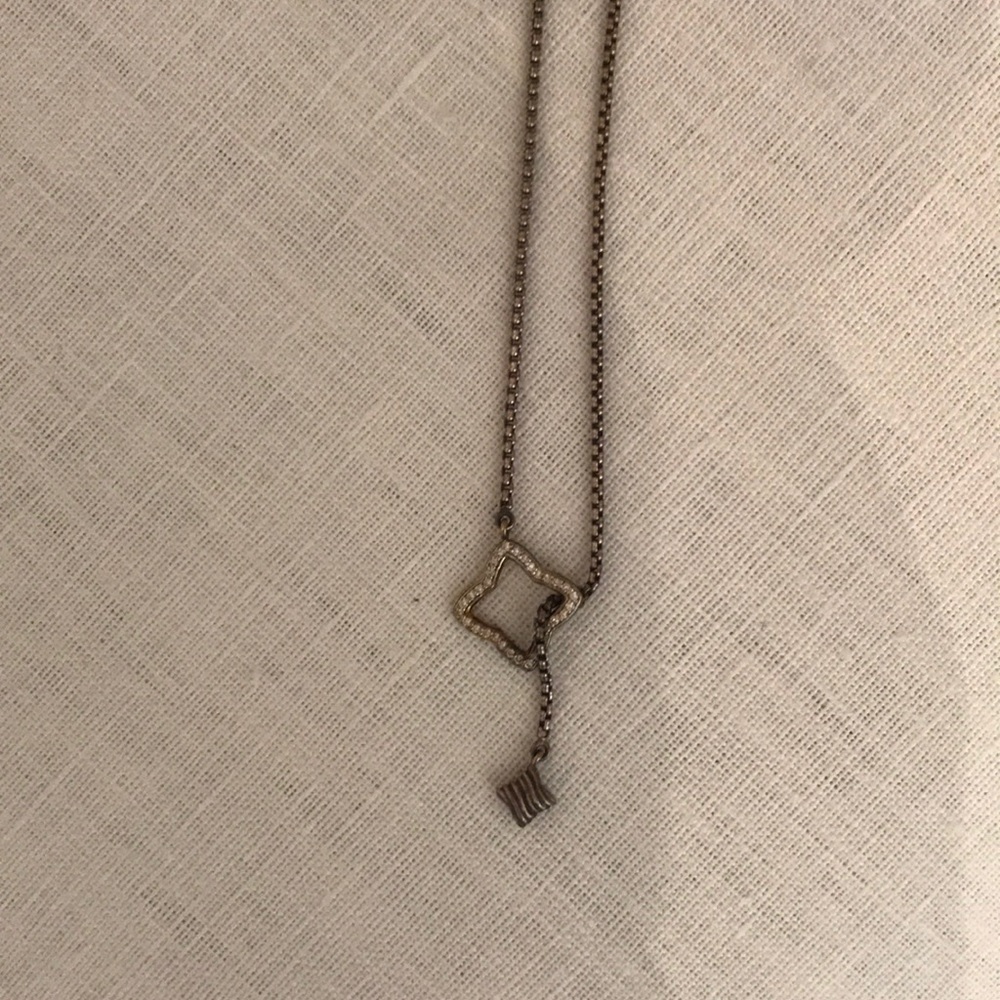 David yurman silver and diamond necklace